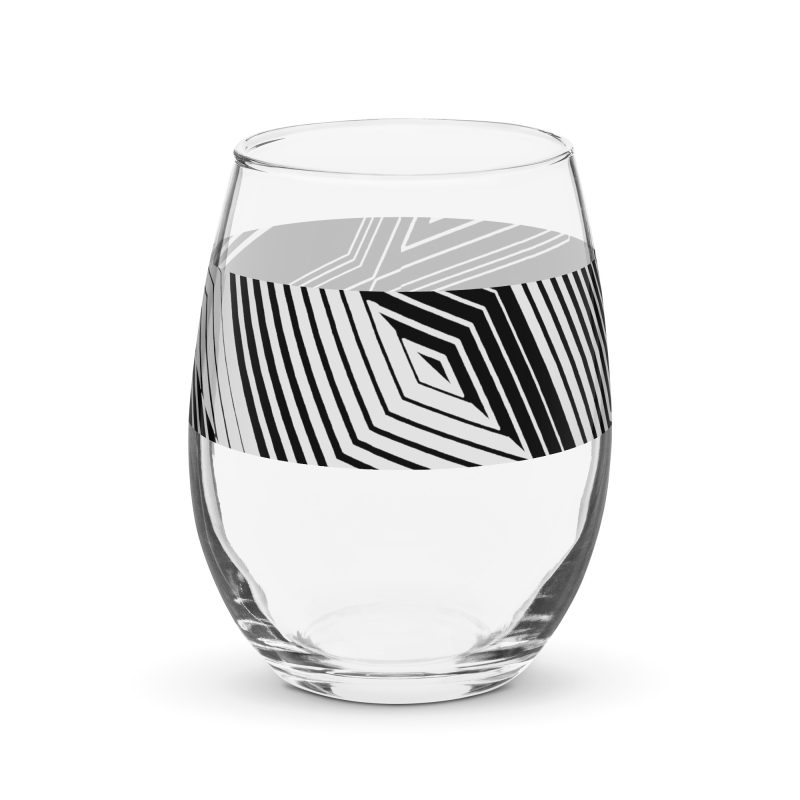 Stemless wine glass (B&W Ice)