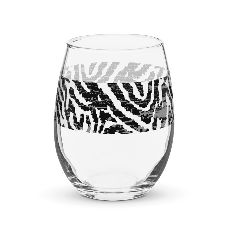 Stemless wine glass (B&W Beast)