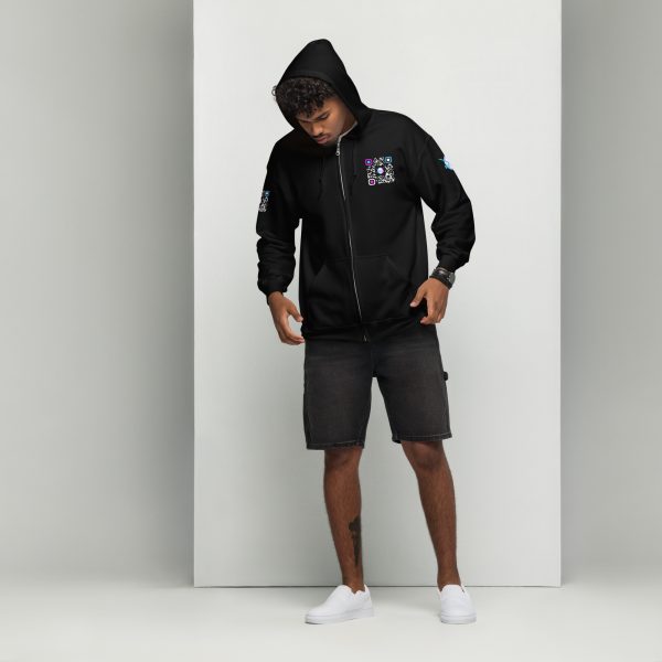 Heavy BlackQR heavy zip hoodie - Image 3