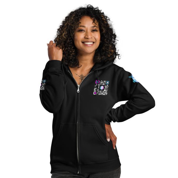 Heavy BlackQR heavy zip hoodie - Image 4