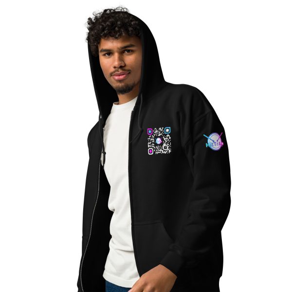 Heavy BlackQR heavy zip hoodie - Image 9