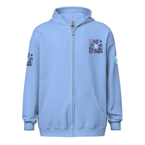 HitTrAp WhiteQR Heavy blend zip hoodie