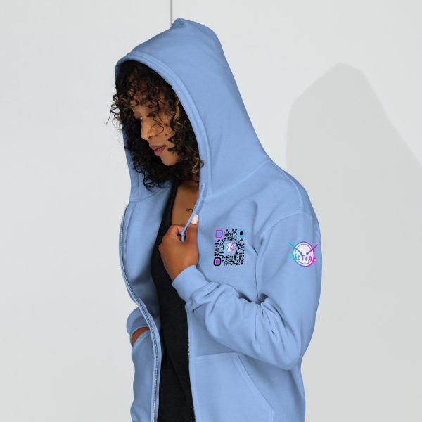 HitTrAp WhiteQR Heavy blend zip hoodie - Image 2