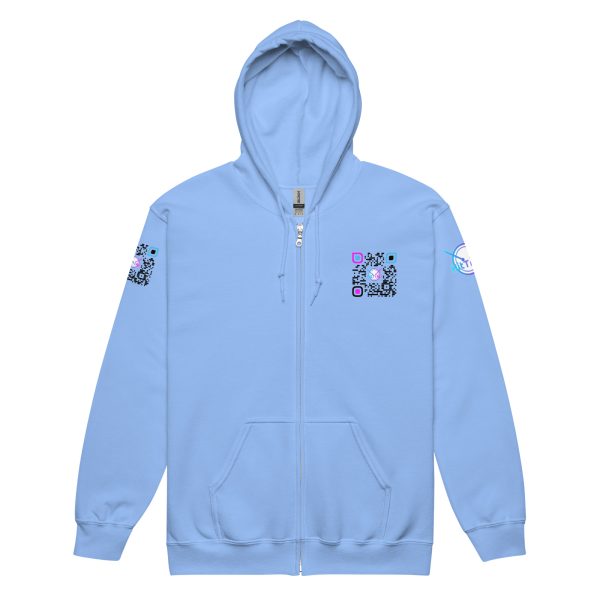 HitTrAp WhiteQR Heavy blend zip hoodie - Image 5