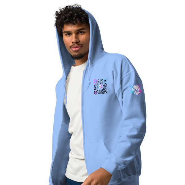 HitTrAp WhiteQR Heavy blend zip hoodie - Image 7