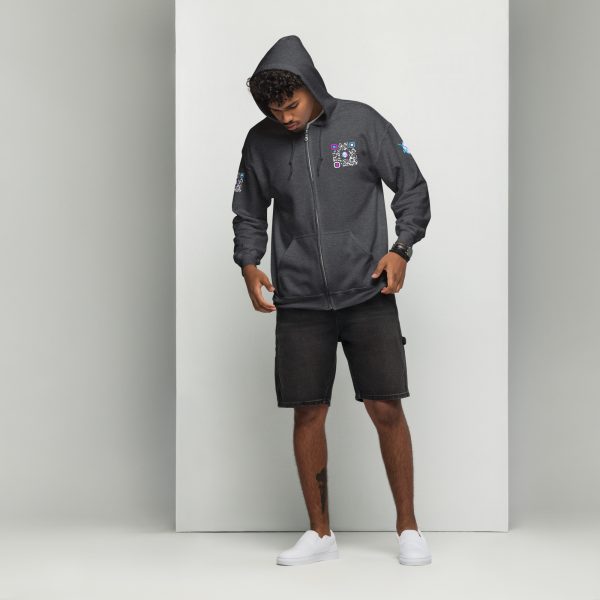 Heavy BlackQR heavy zip hoodie - Image 21
