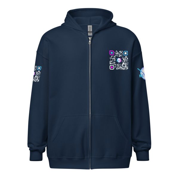 Heavy BlackQR heavy zip hoodie - Image 41