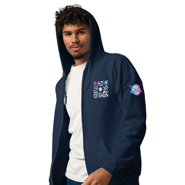 Heavy BlackQR heavy zip hoodie - Image 19