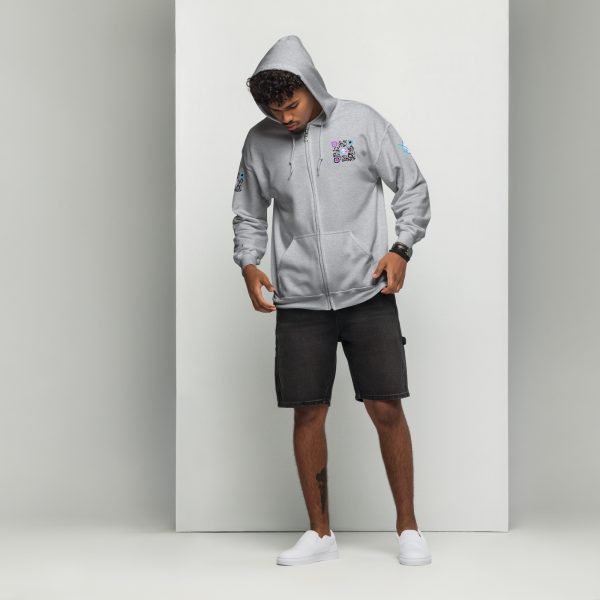 HitTrAp WhiteQR Heavy blend zip hoodie - Image 10