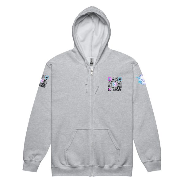 HitTrAp WhiteQR Heavy blend zip hoodie - Image 12