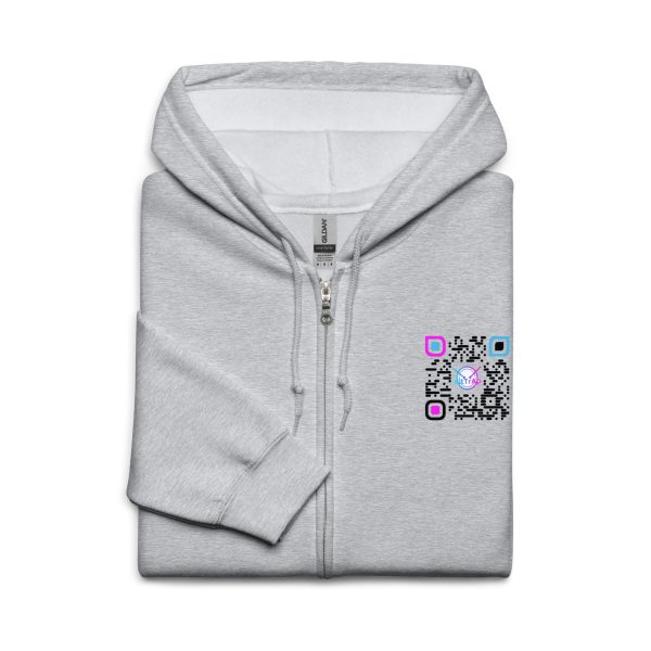 HitTrAp WhiteQR Heavy blend zip hoodie - Image 13