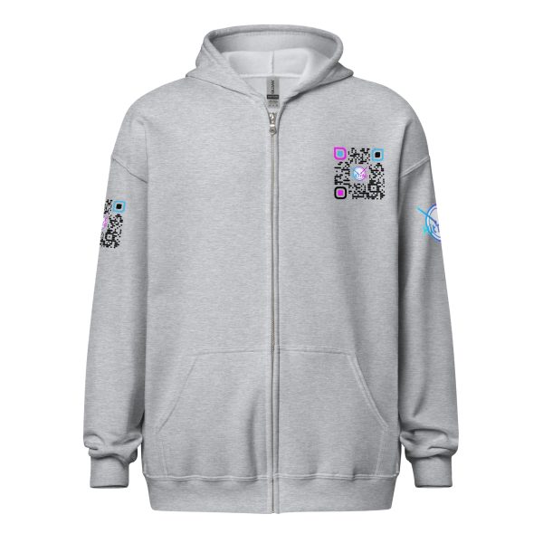 HitTrAp WhiteQR Heavy blend zip hoodie - Image 27