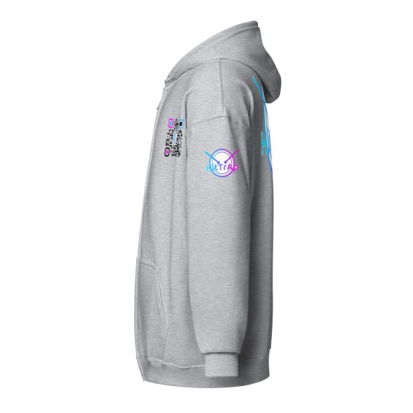 HitTrAp WhiteQR Heavy blend zip hoodie - Image 30