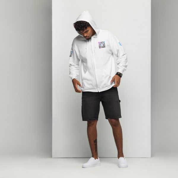 HitTrAp WhiteQR Heavy blend zip hoodie - Image 17