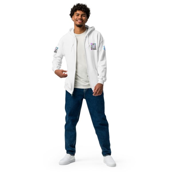 HitTrAp WhiteQR Heavy blend zip hoodie - Image 18