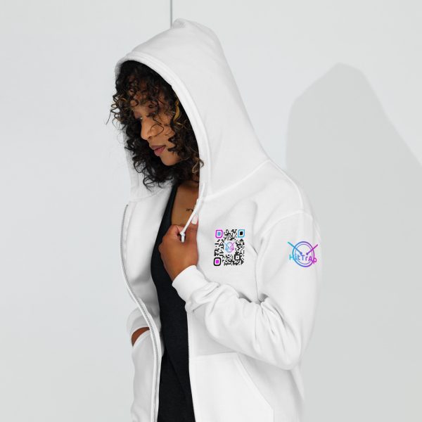 HitTrAp WhiteQR Heavy blend zip hoodie - Image 19